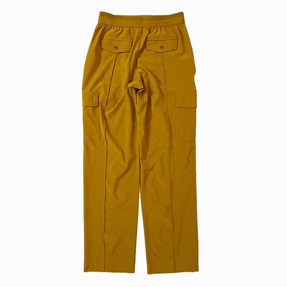 SOLD Athleta Vienna High-Rise Straight Leg Cargo Pant Brass Yellow Gold 2 - Picture 3 of 9